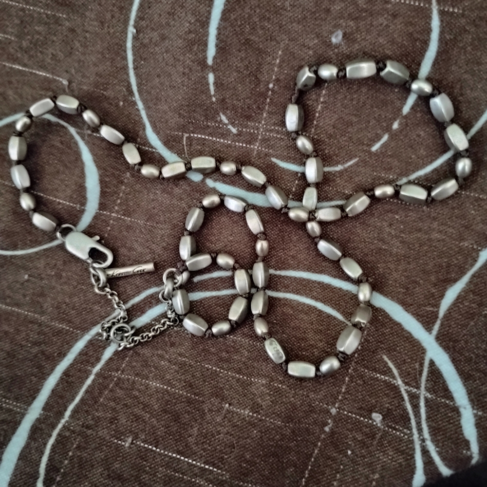 Kenneth Cole New York Silver and White Necklace